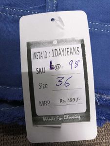 L@98 Size-36 Stylish Light Blue Jeans