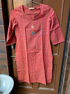 South Cotton Straight Kurta With One Side Pocket