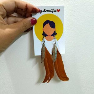 Feather Dangle Earrings