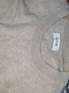 Beige  furr Knit Pullover