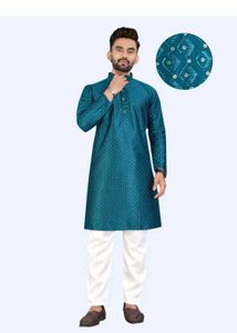 Stylish button Green Kurta Set