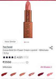 Too Faced Em Power Cream Lipstick..