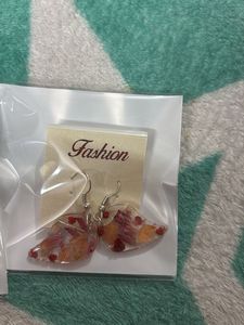 Handmade Floral Resin Earrings  necklace setJewelr