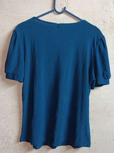 Stylish Women&#39;s Fashion Top Half-sleeve Blue