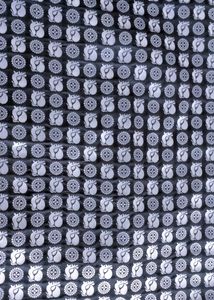 Black &amp; Silver Bird Print Fabric