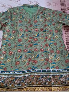 Floral Print Short  Kurta