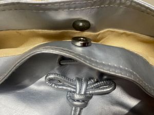 Silver Metallic Bucket Bag