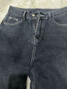 Off Black Straight Jeans