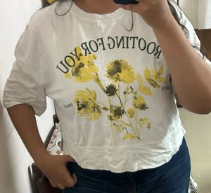 Floral Print White T-Shirt