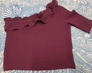 One Shoulder Crop Top Sugr Branded