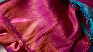 Copper Zeri Silk Saree