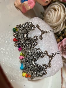 Oxidised Dangle Earrings