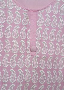 Pink Chikankari Kurti