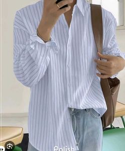 New With Tag Korean Striped Oversized Shirt