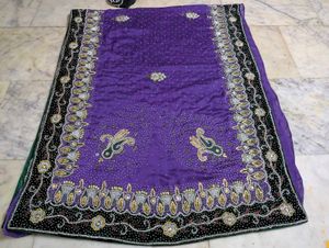 Purple Embellished Saree