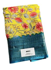 New Soft Dola Silk Saree With Blouse.  Elegant Flo