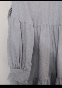 Heart print tiered maxi dress