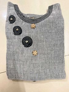 Grey cotton kurti