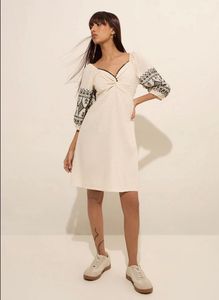 🆕”Bombay Paisley” Y2K Embroided Empire Dress