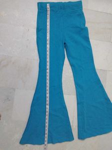Blue Flare Leg Pants
