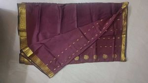 Stunning Coffee Brown Saree with Golden Designs