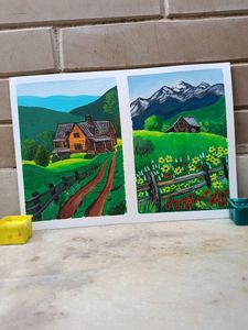 Landscape Painting On A4