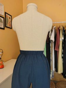 Blue Embroidered Sleeve Co-ords Set
