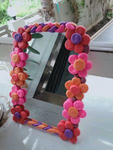 Pinteresty Handmade Clay Flower Mirror