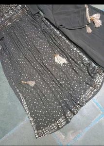 Olive Green Embellished Kurti