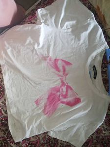 Cute White Tee with Bow