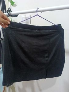 Faux Croc Mini Skirt