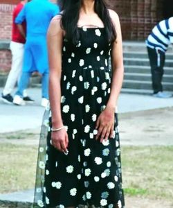 Black Daisy Tulle Sundress
