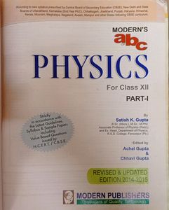MODERN&#39;S abc of PHYSICS (Part I &amp; II) For Class 12