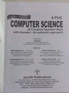 II PUC Computer Science Book