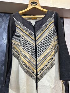Pure Cotton Kurti - full Sleeves & Modern Print