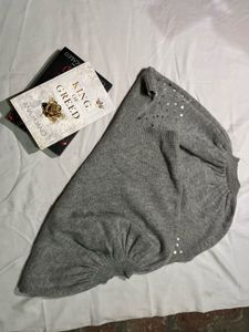 Grey Embellished Sweater