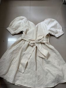 Cream Puff Sleeve Mini Dress