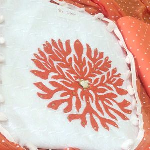 White Embroidered Dress Material