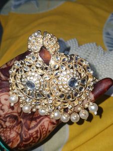 Elegant Kundan Pearl Earrings