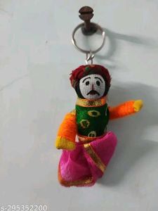 Handmade Indian Doll Keychains (Set of 4)