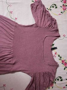 Mauve Tiered Midi Dress