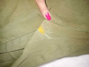 Olive Green Casual Pants