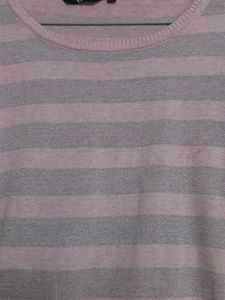 Roundneck Sweater With Stripe Pattern