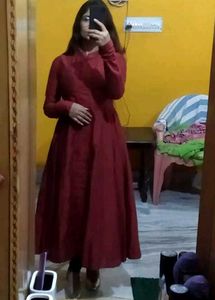 Maroon Anarkali Dress