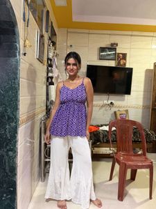 Purple Printed Top