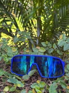 Blue Mirrored Sunglasses