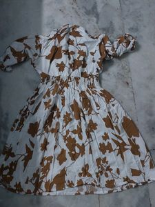 White And Brown Dress