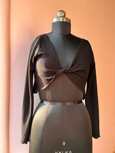 Twist Front Long Sleeve Top