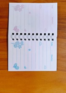 Set Of 8 Mini Spiral Notebook Printed Pages