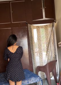 Cute Black Print Dress